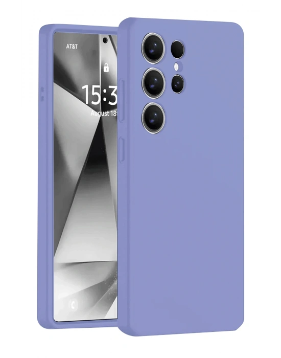 Newface Samsung Galaxy S25 Ultra Kılıf Nano içi Kadife Silikon - Lila