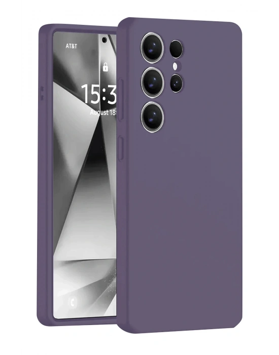 Newface Samsung Galaxy S25 Ultra Kılıf Nano içi Kadife Silikon - Mor