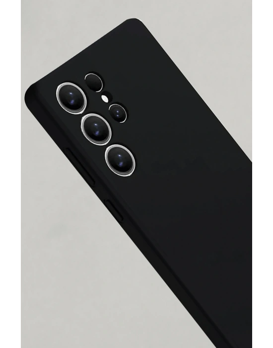 Newface Samsung Galaxy S25 Ultra Kılıf Nano içi Kadife Silikon - Siyah