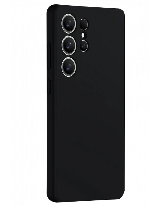 Newface Samsung Galaxy S25 Ultra Kılıf Nano içi Kadife Silikon - Siyah