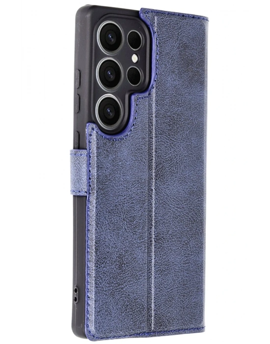 Newface Samsung Galaxy S25 Ultra Kılıf Trend S Plus Kapaklı Kılıf - Lacivert