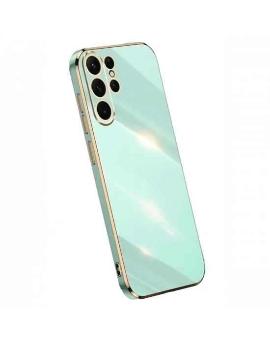 Newface Samsung Galaxy S25 Ultra Kılıf Volet Silikon - Açık Yeşil