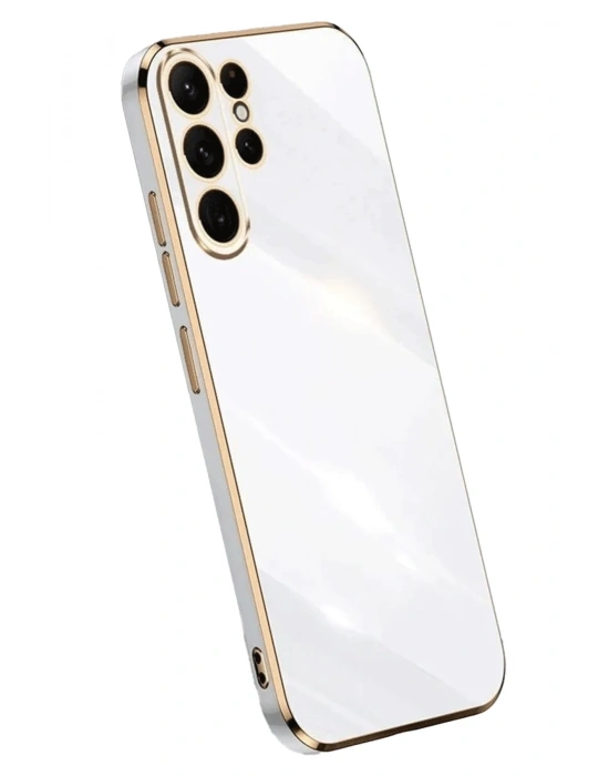 Newface Samsung Galaxy S25 Ultra Kılıf Volet Silikon - Beyaz