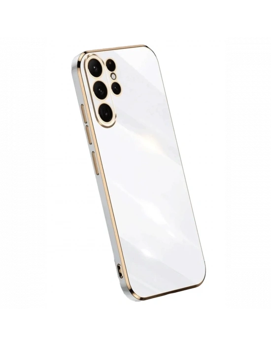 Newface Samsung Galaxy S25 Ultra Kılıf Volet Silikon - Beyaz