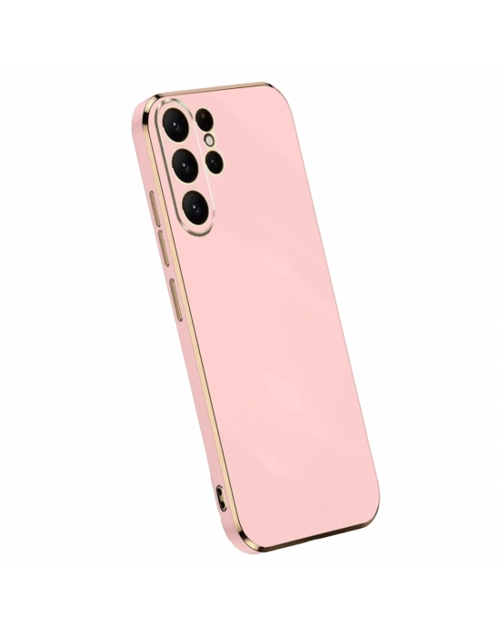 Newface Samsung Galaxy S25 Ultra Kılıf Volet Silikon - Pembe