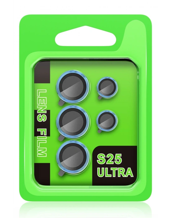 Newface Samsung Galaxy S25 Ultra Raze Metal Kamera Lens - Mavi