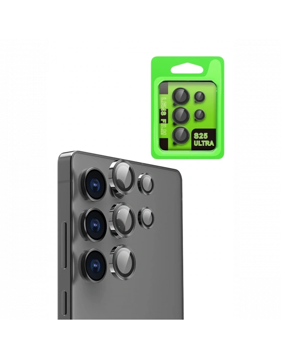 Newface Samsung Galaxy S25 Ultra Raze Metal Kamera Lens - Siyah
