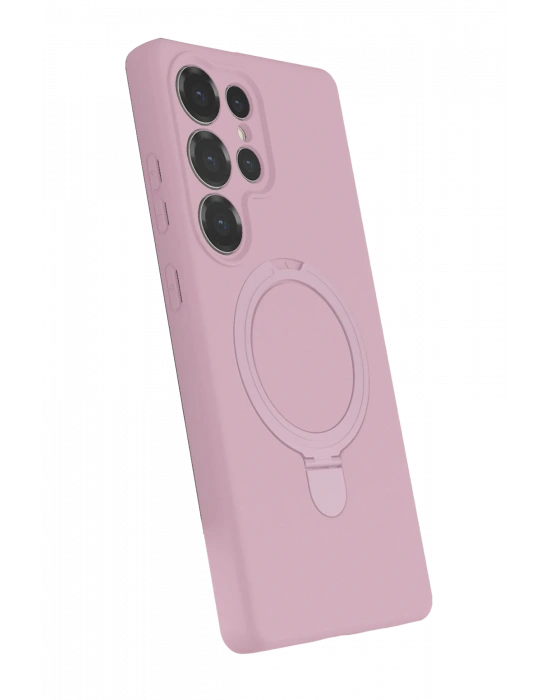 Newface Samsung Galaxy S25 Ultra Regal Magsafe Standlı Kapak - Açık Pembe