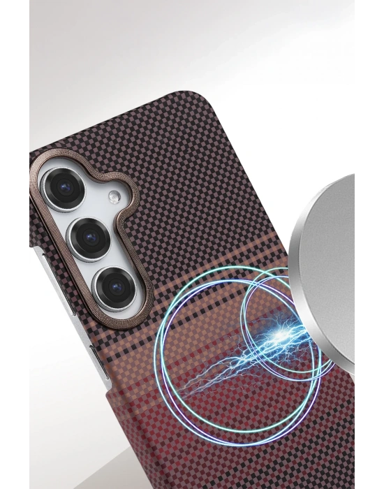 Newface Samsung Galaxy S25 Vega Magsafe Kapak - Çöl Titanyum