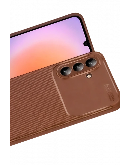 Newface Samsung Galaxy S26 Plus Auto Focus Karbon Kapak - Kahverengi