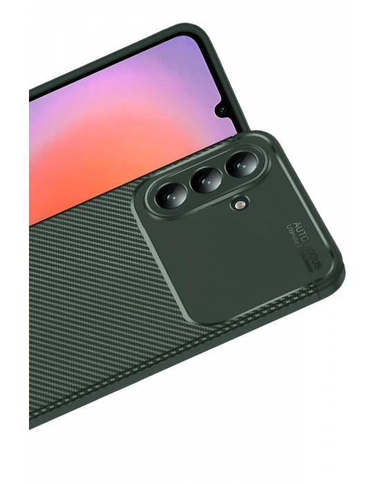 Newface Samsung Galaxy S26 Plus Auto Focus Karbon Kapak - Koyu Yeşil