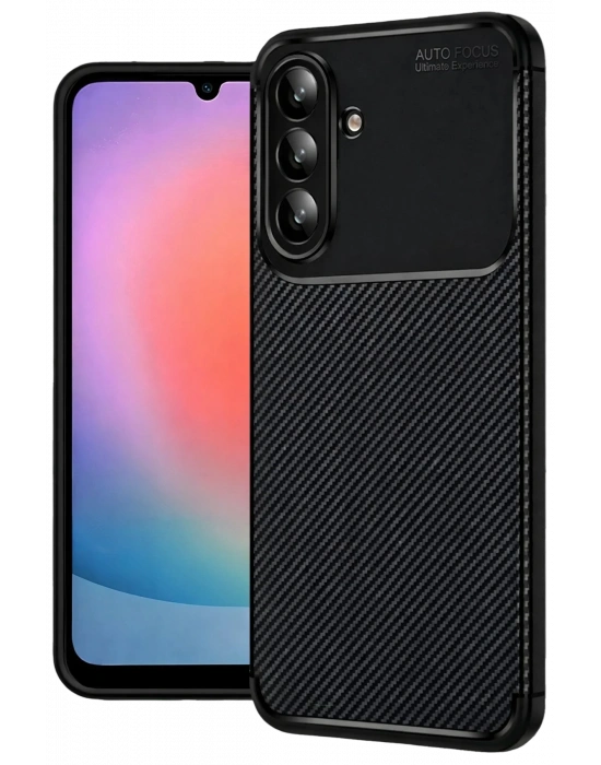 Newface Samsung Galaxy S26 Plus Auto Focus Karbon Kapak - Siyah