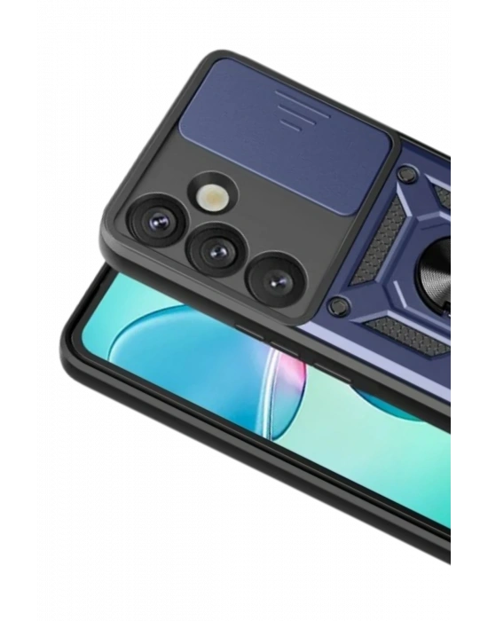 Newface Samsung Galaxy S26 Plus Pars Lens Yüzüklü Silikon - Lacivert