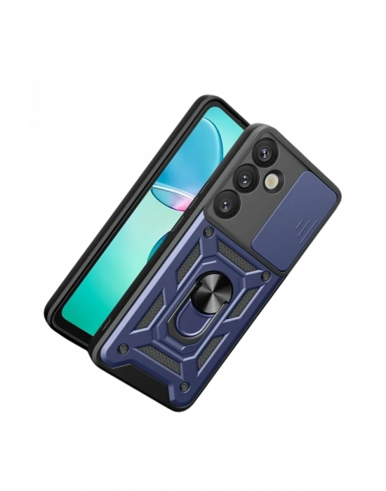 Newface Samsung Galaxy S26 Plus Pars Lens Yüzüklü Silikon - Lacivert