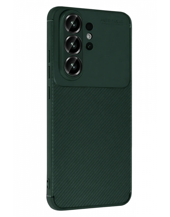Newface Samsung Galaxy S26 Ultra Auto Focus Karbon Kapak - Koyu Yeşil