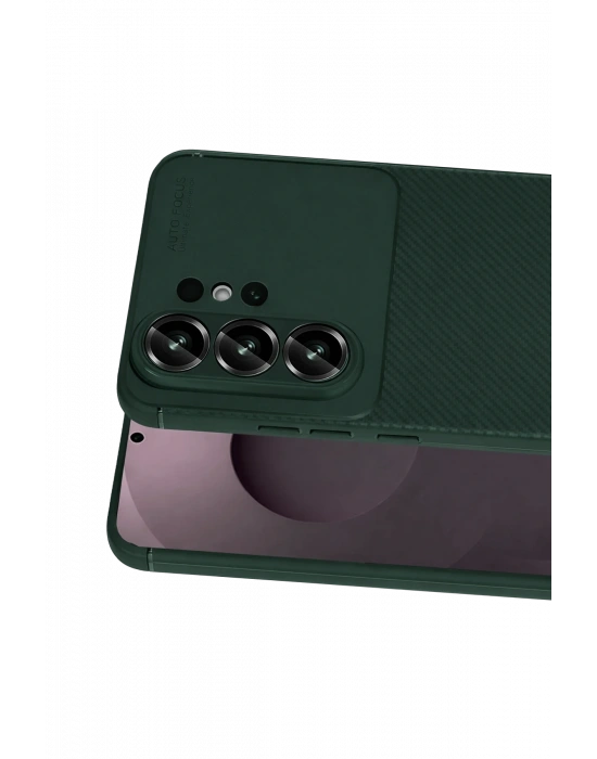 Newface Samsung Galaxy S26 Ultra Auto Focus Karbon Kapak - Koyu Yeşil