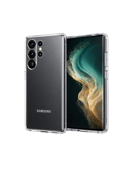 Newface Samsung Galaxy S26 Ultra Lüx Şeffaf Silikon - Şeffaf