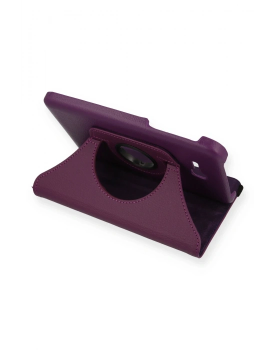 Newface Samsung Galaxy T110 / T113 Tab 3 Lite 7 Kılıf 360 Tablet Deri Kılıf - Mürdüm