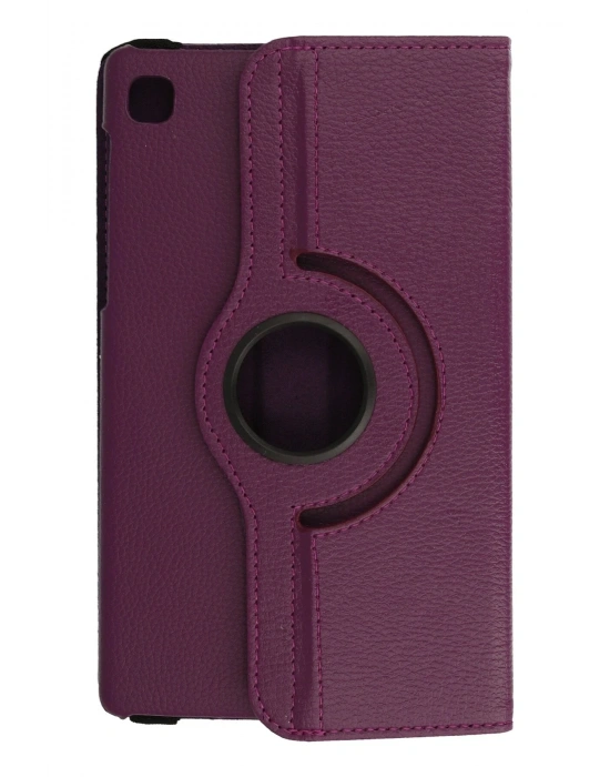 Newface Samsung Galaxy T220 Tab A7 Lite 8.7 Kılıf 360 Tablet Deri Kılıf - Mürdüm