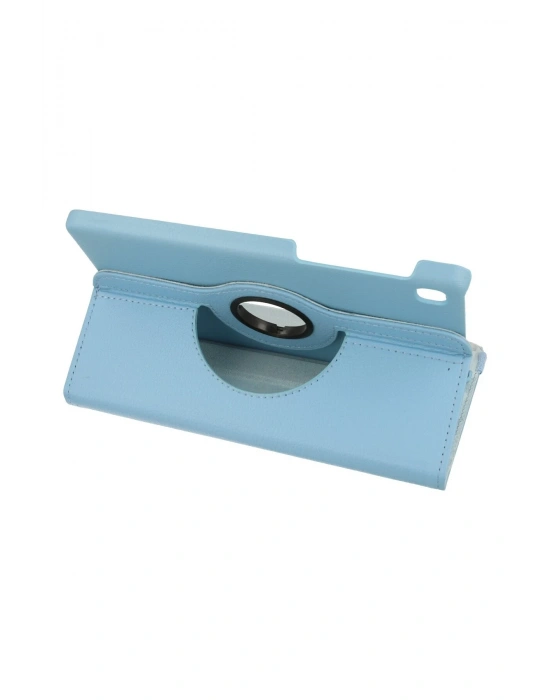 Newface Samsung Galaxy T220 Tab A7 Lite 8.7 Kılıf 360 Tablet Deri Kılıf - Turkuaz