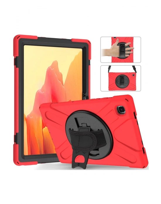 Newface Samsung Galaxy T220 Tab A7 Lite 8.7 Kılıf Amazing Tablet Kapak - Kırmızı