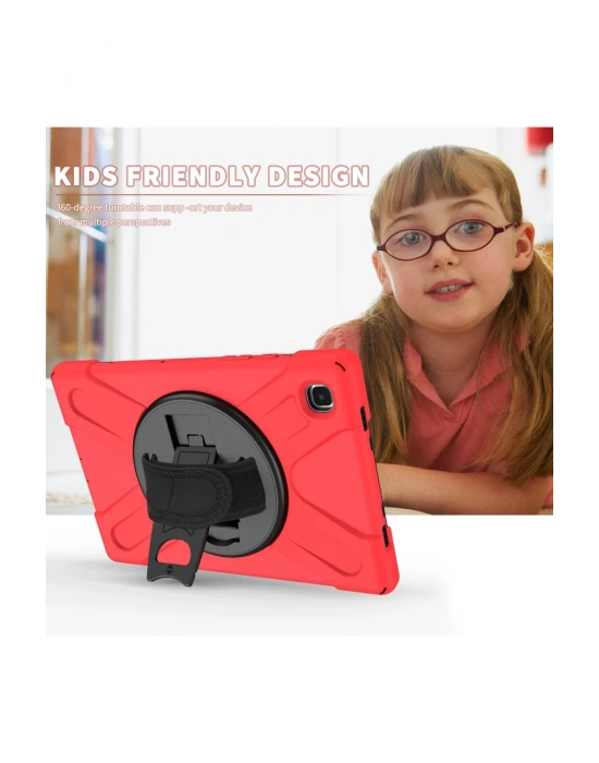 Newface Samsung Galaxy T220 Tab A7 Lite 8.7 Kılıf Amazing Tablet Kapak - Kırmızı