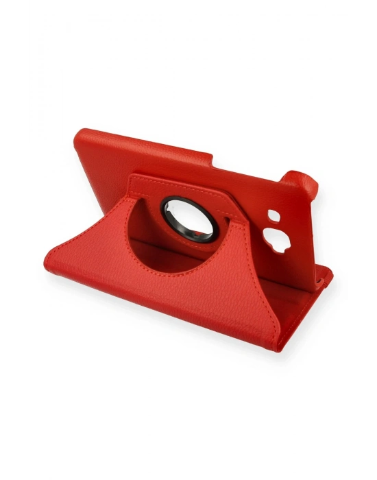 Newface Samsung Galaxy T280 Tab A 7 Kılıf 360 Tablet Deri Kılıf - Kırmızı