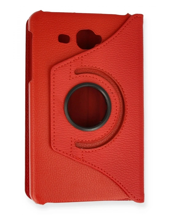 Newface Samsung Galaxy T280 Tab A 7 Kılıf 360 Tablet Deri Kılıf - Kırmızı