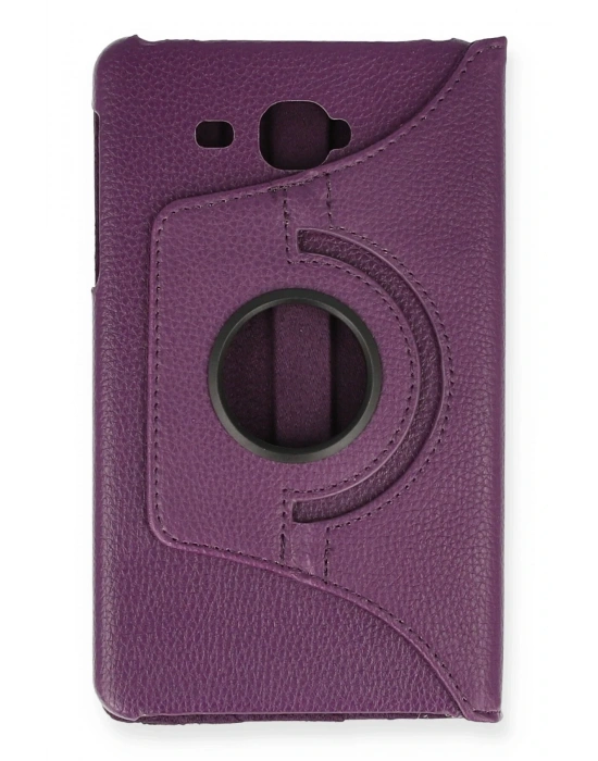 Newface Samsung Galaxy T280 Tab A 7 Kılıf 360 Tablet Deri Kılıf - Mürdüm