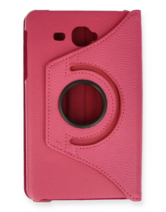 Newface Samsung Galaxy T280 Tab A 7 Kılıf 360 Tablet Deri Kılıf - Pembe