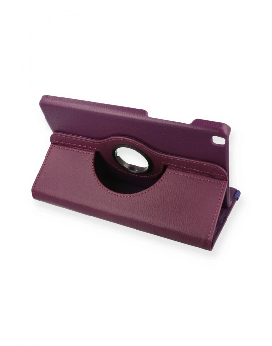 Newface Samsung Galaxy T290 Tab A 8 Kılıf 360 Tablet Deri Kılıf - Mürdüm