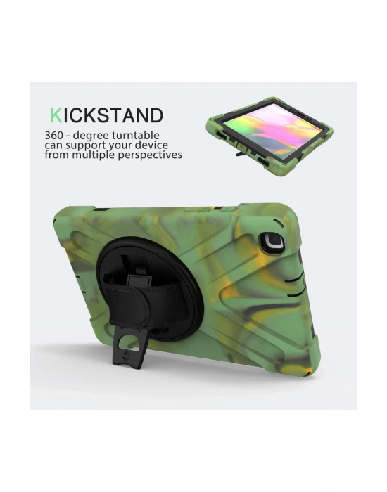 Newface Samsung Galaxy T290 Tab A 8 Kılıf Amazing Tablet Kapak - Kamuflaj