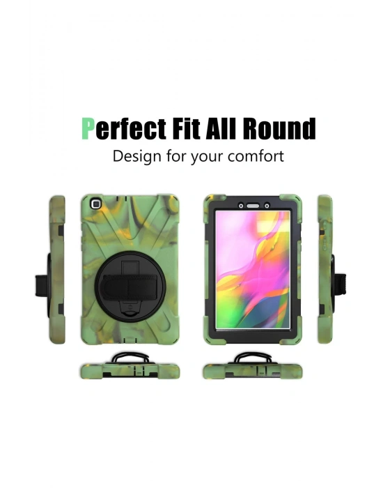 Newface Samsung Galaxy T290 Tab A 8 Kılıf Amazing Tablet Kapak - Kamuflaj