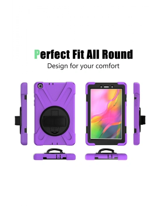 Newface Samsung Galaxy T290 Tab A 8 Kılıf Amazing Tablet Kapak - Mor