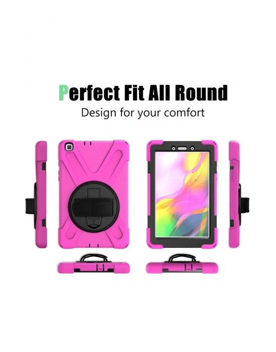 Newface Samsung Galaxy T290 Tab A 8 Kılıf Amazing Tablet Kapak - Pembe