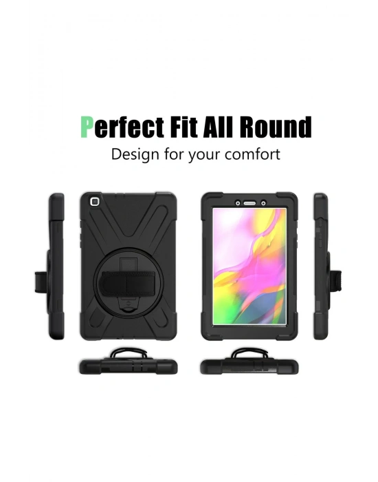 Newface Samsung Galaxy T290 Tab A 8 Kılıf Amazing Tablet Kapak - Siyah