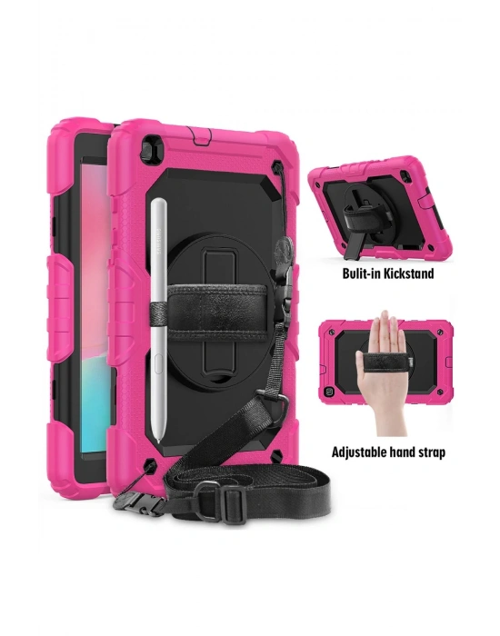 Newface Samsung Galaxy T290 Tab A 8 Kılıf Pars Tablet Kapak - Pembe