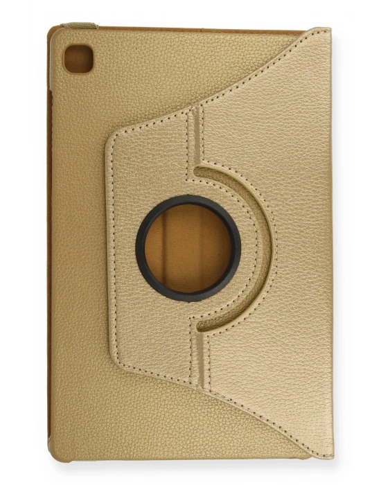 Newface Samsung Galaxy T500 Tab A7 10.4 Kılıf 360 Tablet Deri Kılıf - Gold