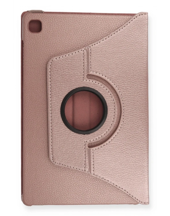 Newface Samsung Galaxy T500 Tab A7 10.4 Kılıf 360 Tablet Deri Kılıf - Rose Gold