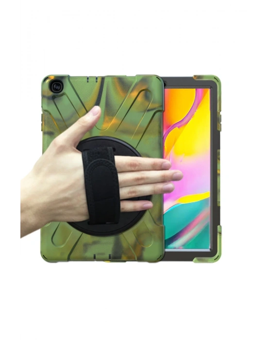 Newface Samsung Galaxy T510 Tab A 10.1 Kılıf Amazing Tablet Kapak - Kamuflaj