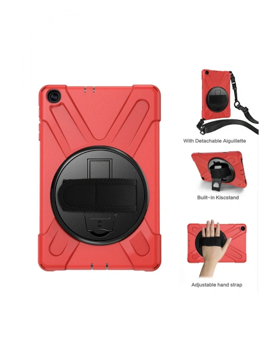 Newface Samsung Galaxy T510 Tab A 10.1 Kılıf Amazing Tablet Kapak - Kırmızı