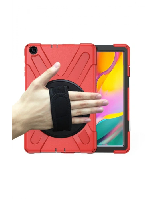 Newface Samsung Galaxy T510 Tab A 10.1 Kılıf Amazing Tablet Kapak - Kırmızı