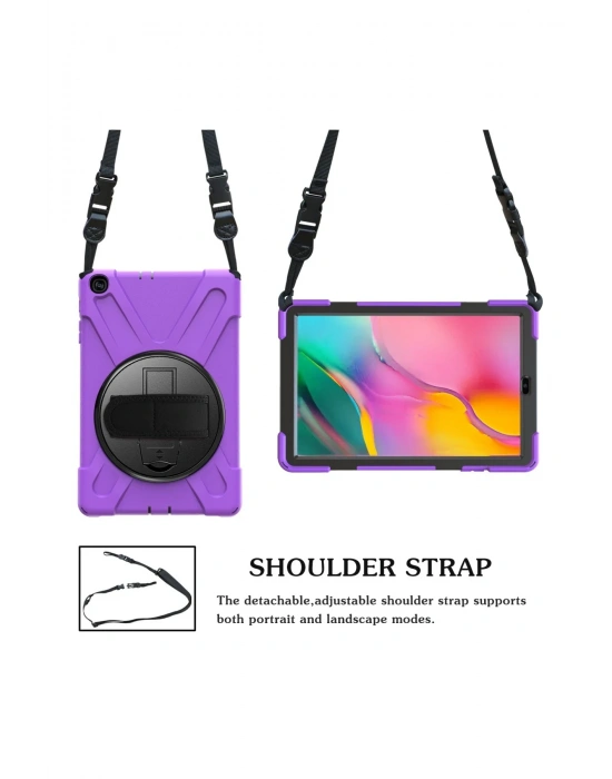 Newface Samsung Galaxy T510 Tab A 10.1 Kılıf Amazing Tablet Kapak - Mor