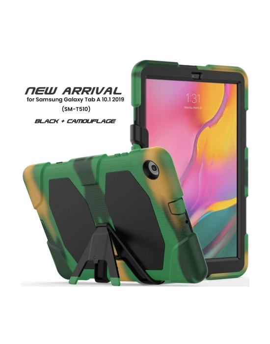 Newface Samsung Galaxy T510 Tab A 10.1 Kılıf Griffin Tablet Kapak - Kamuflaj