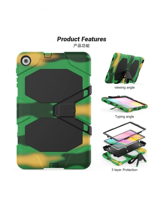 Newface Samsung Galaxy T510 Tab A 10.1 Kılıf Griffin Tablet Kapak - Kamuflaj