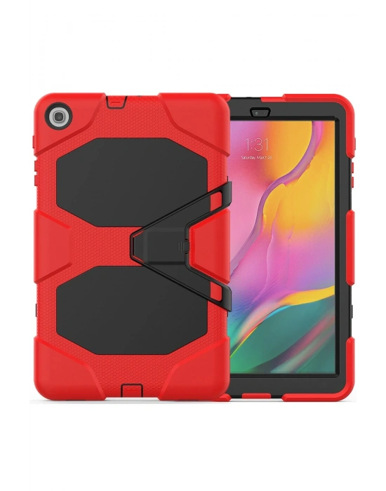 Newface Samsung Galaxy T510 Tab A 10.1 Kılıf Griffin Tablet Kapak - Kırmızı