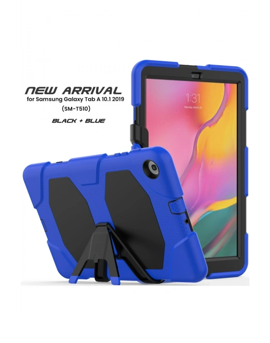 Newface Samsung Galaxy T510 Tab A 10.1 Kılıf Griffin Tablet Kapak - Mavi