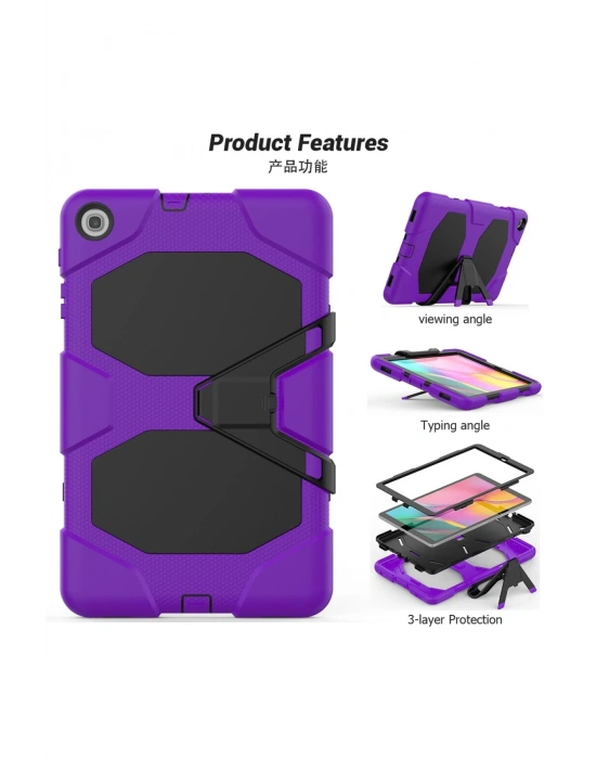 Newface Samsung Galaxy T510 Tab A 10.1 Kılıf Griffin Tablet Kapak - Mor