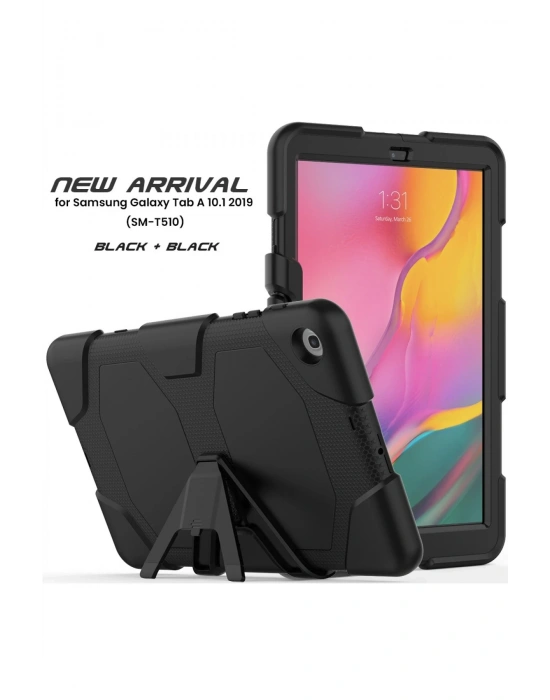 Newface Samsung Galaxy T510 Tab A 10.1 Kılıf Griffin Tablet Kapak - Siyah