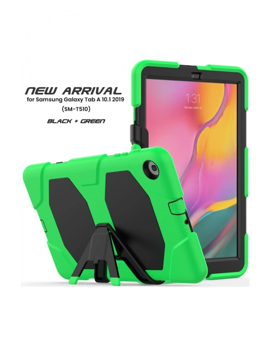 Newface Samsung Galaxy T510 Tab A 10.1 Kılıf Griffin Tablet Kapak - Yeşil